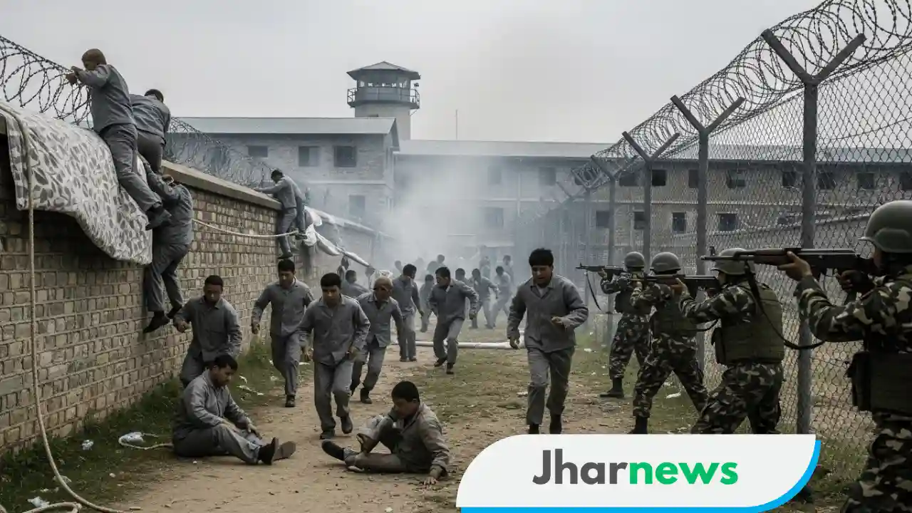नेपाली सेना द्वारा भागते कैदियों पर की गई गोलीबारी